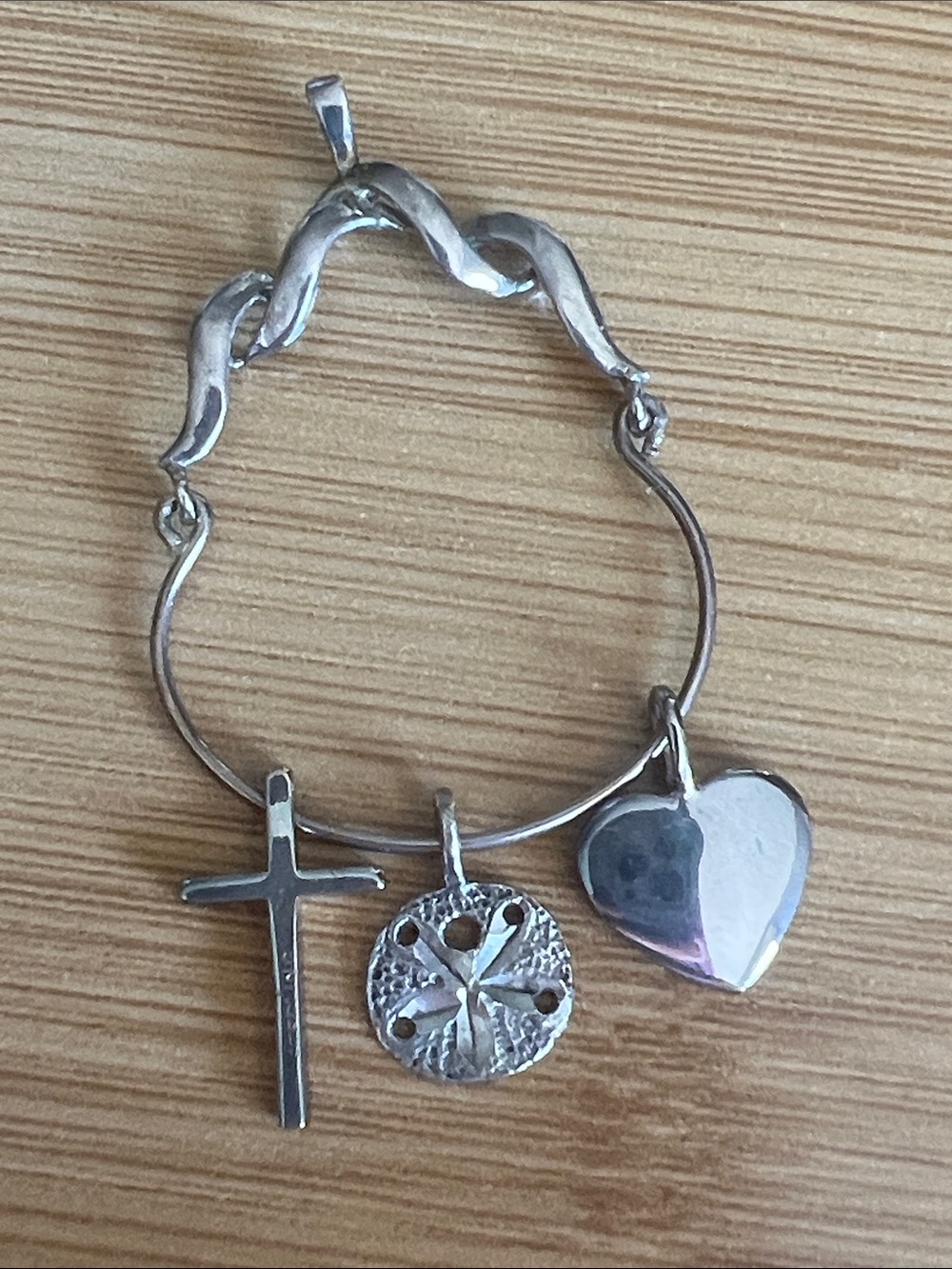 Silver Charm Pendant with Sterling Charms